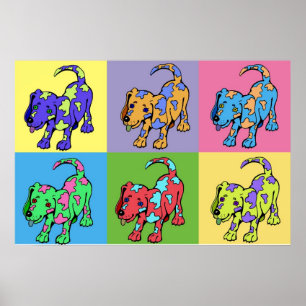 Poster Chiens de couleur