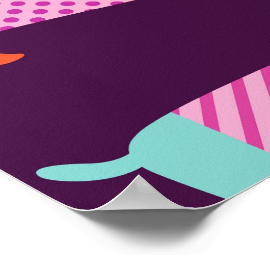 Poster Chiens de Dachshund : Motif mignon sans couture. (Coin)