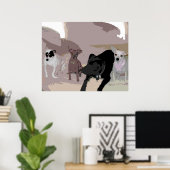 Poster Chiens de Hausmann (Bureau à domicile)