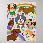 Poster Chiens de jeu Petits chiens (Devant)