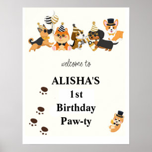 Poster Chiens de marionnettes Chiens de compagnie Bienven