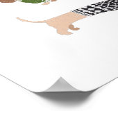 Poster Chiens de marionnettes Chiens de Noël Chandail vac (Coin)