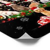 Poster Chiens de Noël Chiens de Noël Lumières Chiens Amat (Coin)