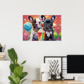 Poster Chiens de taureau français, Milkshake (Bureau à domicile)