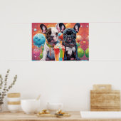 Poster Chiens de taureau français, Milkshake (Cuisine)