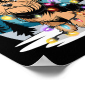 Poster Chiens de Yorkie Arbre Chandail de Noël Xmas Anima (Coin)