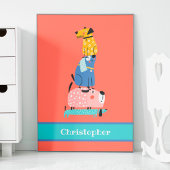 Poster Chiens drôles avec nom pour enfants