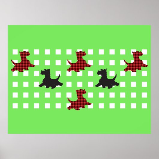 Poster Chiens écossais (Devant)