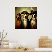Poster Chiens en trois mousquetaires (Cuisine)