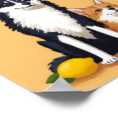 Poster chiens et citron (Coin)