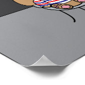 Poster Chiens français dans un café personnalisable (Coin)