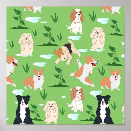 Poster Chiens Gribouillis (Devant)