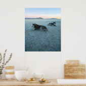 Poster Chiens Husky Sibériens, Réchauffement climatique (Cuisine)