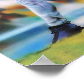 Poster Chiens jouant à l'affiche de baseball (Coin)