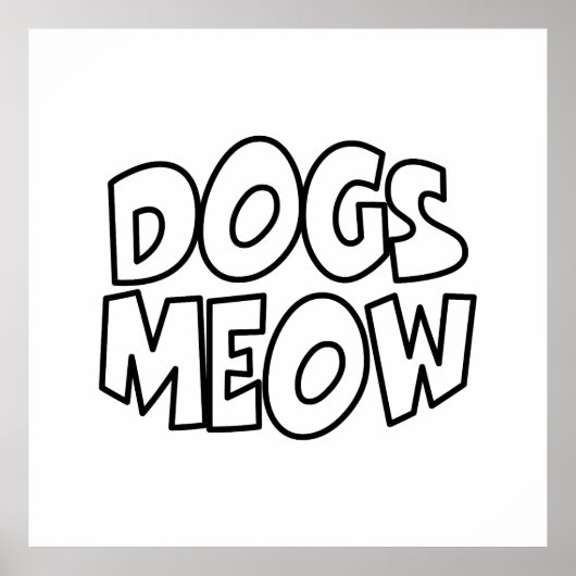 Poster Chiens Meow (Devant)