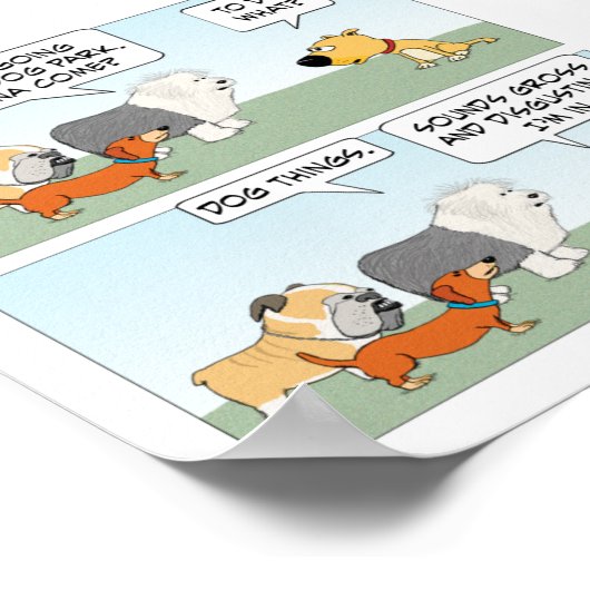 Poster Chiens mignons et amusants Planifier une excursion (Coin)