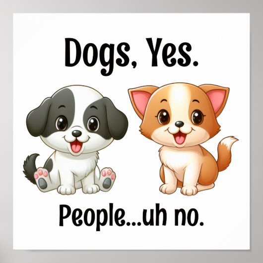 Poster Chiens, oui les gens... euh non. (Devant)