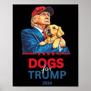 Poster Chiens Pour Trump Trump