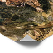 Poster Chiens sauvages vintages, trous par Winifred Auste (Coin)