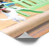 Poster Chiens sur Rainbow Adirondack chaises à la plage (Coin)