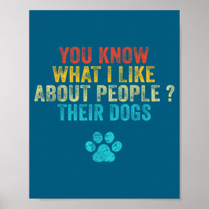 Poster Chiens Vous Sur Amant J'Aime Personnes Chien Quoi