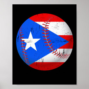 Poster Chiffre de baseball Porto Rico T-Shirt