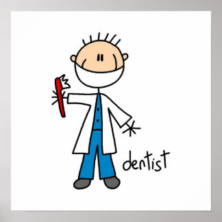 Poster Chiffre de bâton dentiste