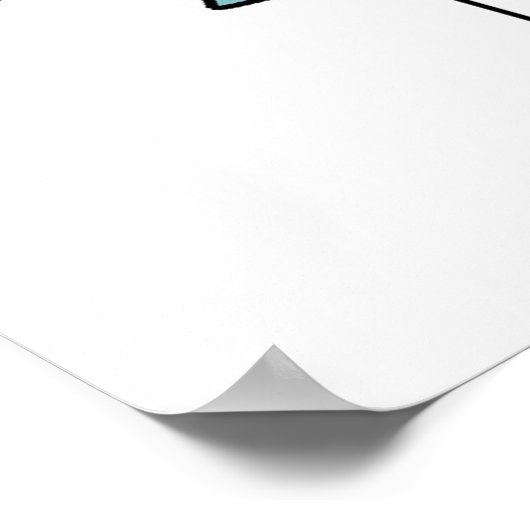 Poster Chiffre de bâton enseignant (Coin)