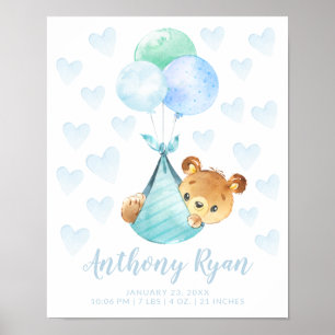 Poster Chiffre de livraison spécial Ours Bébé Statistique