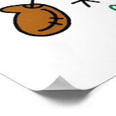 Poster Chiffre du joueur de baseball féminin (Coin)