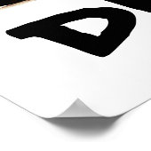 Poster Chiffre jaune personnalisé de l'enfant (Coin)