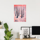 Poster Chiffre semblable à un chapiteau rouge dans une fo (Bureau à domicile)