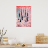 Poster Chiffre semblable à un chapiteau rouge dans une fo (Cuisine)
