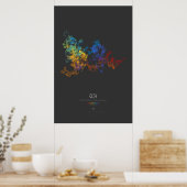 Poster Chiffres 100k de Constant d'Apéry (foncé) (Cuisine)