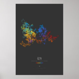 Poster Chiffres 100k de Constant d'Apéry (foncé)