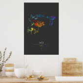 Poster Chiffres 100k du Logarithme naturel de 2 (foncé) (Cuisine)