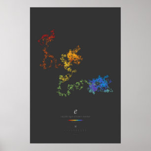 Poster chiffres 100k du nombre d'Euler (foncé)