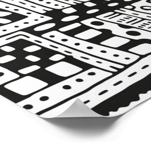 Poster Chiffres Abstraits indiens inspirés 2 (Coin)