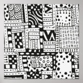 Poster Chiffres Abstraits indiens inspirés 2 (Devant)