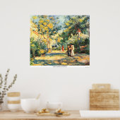 Poster Chiffres dans le jardin par Pierre Renoir (Cuisine)