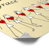 Poster Chiffres de bâton Citation Inspirational Netball (Coin)