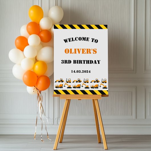 Poster Chiffres de construction Anniversaire de fête de b