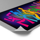 Poster Chiffres de danse Arc-en-ciel (Coin)