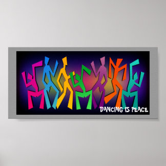 Poster Chiffres de danse Arc-en-ciel