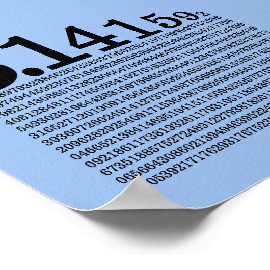 Poster Chiffres de Pi (Coin)