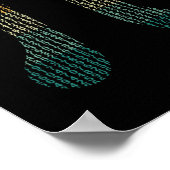 Poster Chiffres de Pi dans les nombres du code source Pi (Coin)