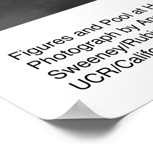 Poster Chiffres et piscine à l'UCR, mars 1966 par Ansel A (Coin)