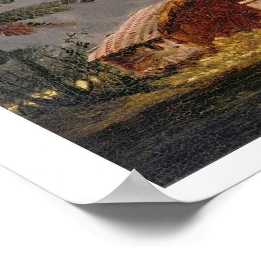 Poster Chiffres qui guident un Sampan autour d'un pli dan (Coin)