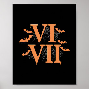 Poster Chiffres Romains Vi Vii 67 Mème Gen Alpha Hallowee
