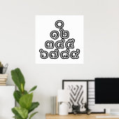 Poster Chiffres thaïlandais Pyramide ♦ Script en thaï ♦ (Bureau à domicile)
